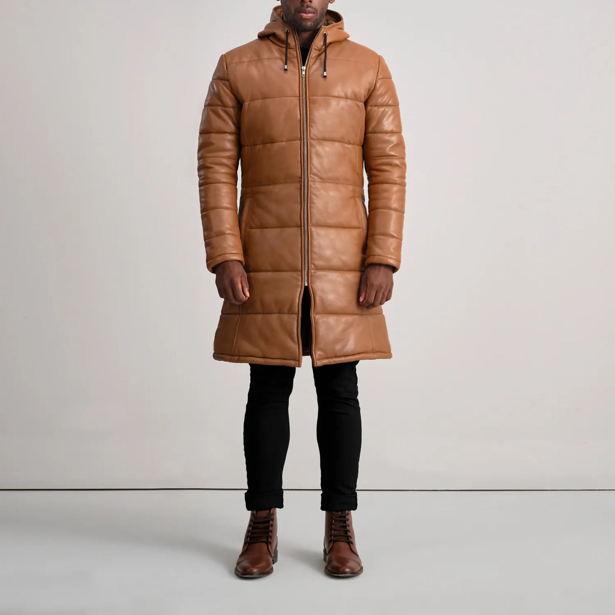 
Floyd 가죽 코트 탄 Puffer 가죽 자켓 남성용 – alternate product view 3