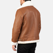 Francis B-3 블랙 가죽 봄버 자켓 남성용 – alternate product view 5