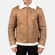 Francis B-3 블랙 가죽 봄버 자켓 남성용 – alternate product view 4