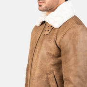 Francis B-3 블랙 가죽 봄버 자켓 남성용 – alternate product view 6