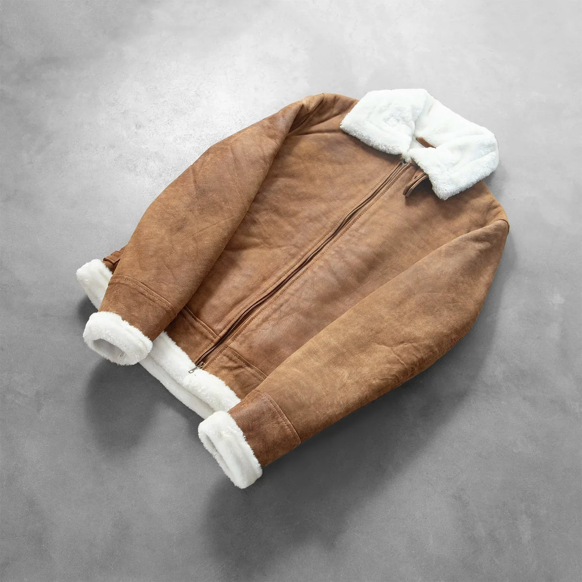 Francis B-3 블랙 가죽 봄버 자켓 남성용 – alternate product view 7