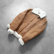 Francis B-3 블랙 가죽 봄버 자켓 남성용 – alternate product view 7