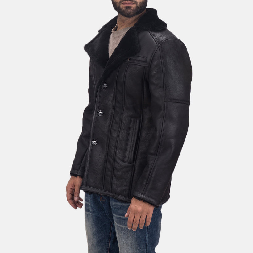Furcliff Double Face Shearling 가죽 롱 코트 남성용