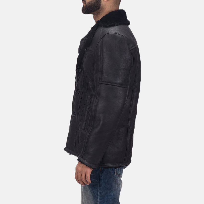 Furcliff Double Face Shearling 가죽 롱 코트 남성용