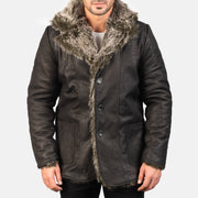 Furlong 가죽 롱 코트 Beige 가죽 롱 코트 남성용 – alternate product view 4