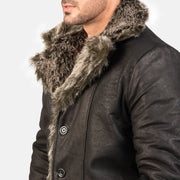 Furlong 가죽 롱 코트 Beige 가죽 롱 코트 남성용 – alternate product view 6