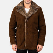 Furlong 가죽 롱 코트 Beige 가죽 롱 코트 남성용 – alternate product view 4