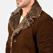 Furlong 가죽 롱 코트 Beige 가죽 롱 코트 남성용 – alternate product view 6