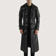 
Huntsman 블랙 Hooded 가죽 트렌치 코트 남성용 in Black. Cowhide Leather - 정면 스타일 및 테일러드 실루엣 | 공식 온라인 스토어 구매