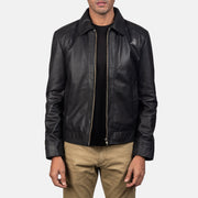 Men's Inferno 브라운 가죽 자켓 남성용 in Distressed Brown Sheep Skin Burnishing - Front Profile View &amp; Tailored Silhouette | Buy Online