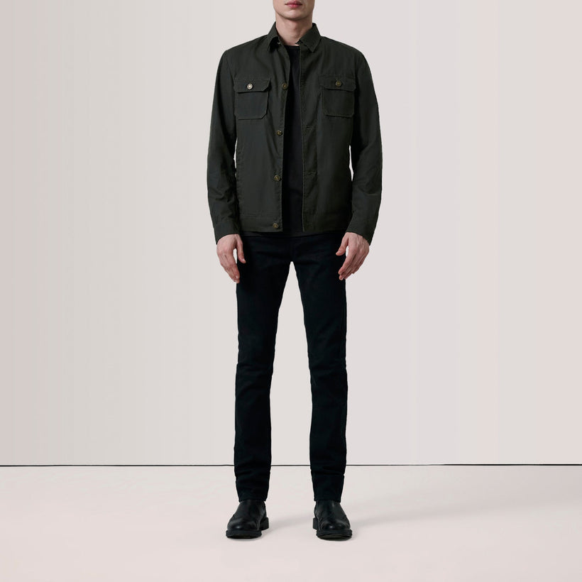 Irwin Olive Waxed Canvas Field 가죽 자켓 남성용