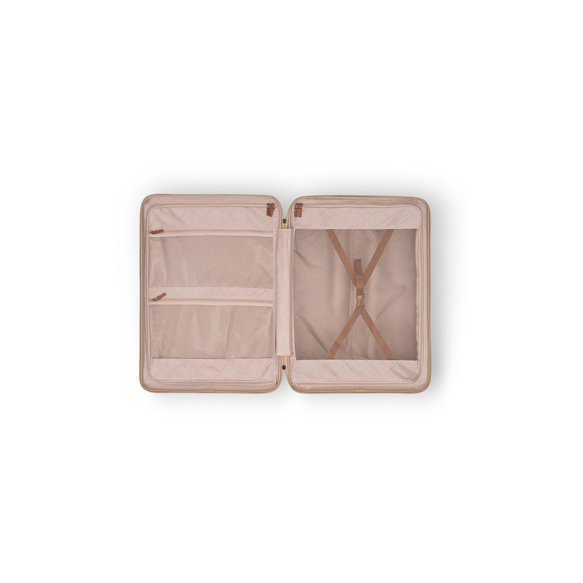 Close-Up Detail of Classic Collar &amp; Heavy-Duty Zipper Hardware on Large Suitcase Zuna 여성용