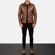Lavendard 가죽 라이더 자켓 남성용 – alternate product view 4