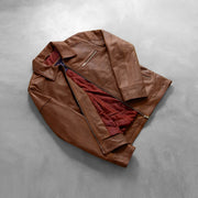 Lavendard 가죽 라이더 자켓 남성용 – alternate product view 8
