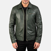 Lavendard 가죽 라이더 자켓 남성용 – alternate product view 1