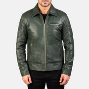 Lavendard 가죽 라이더 자켓 남성용 – alternate product view 3