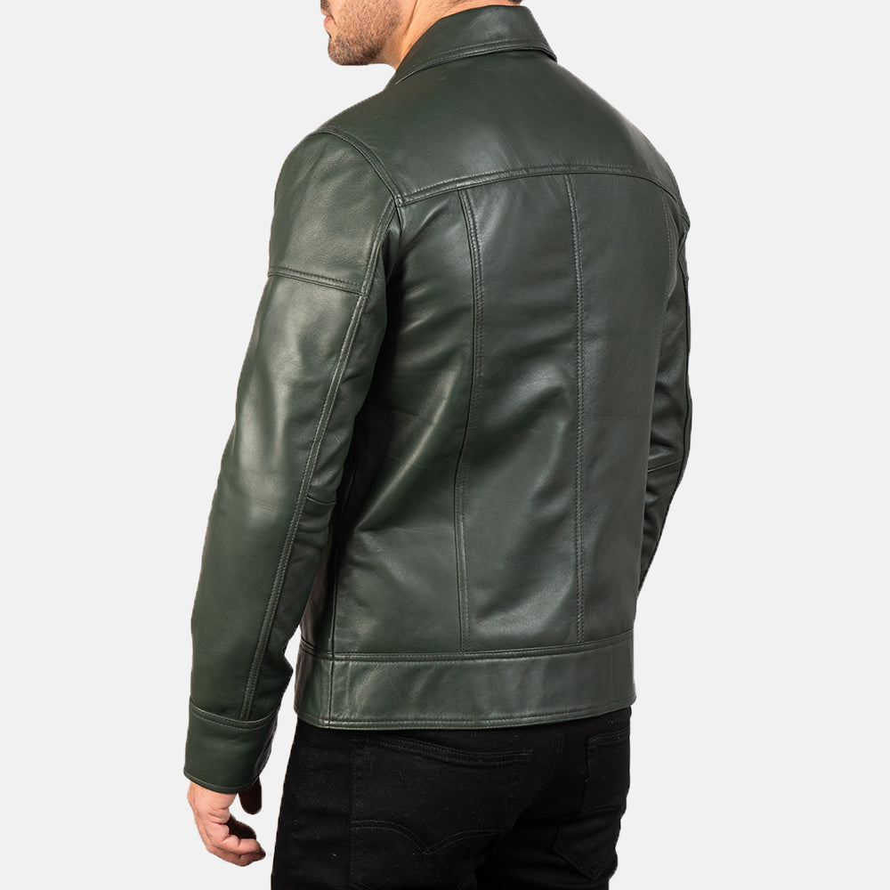 Lavendard 가죽 라이더 자켓 남성용 – alternate product view 6