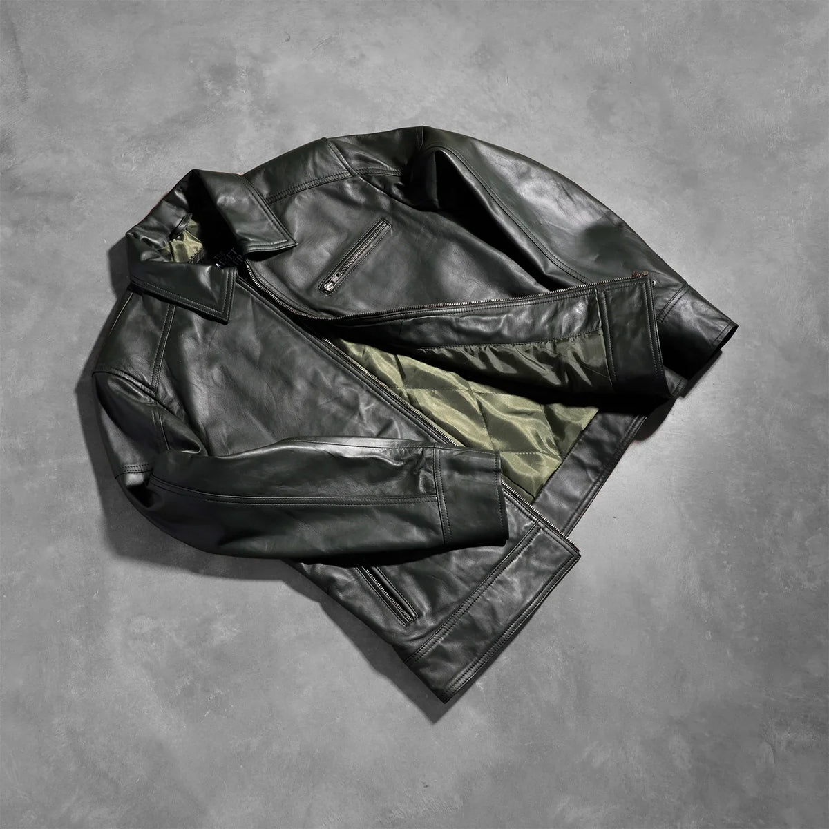 Lavendard 가죽 라이더 자켓 남성용 – alternate product view 8