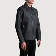 Lavendard 가죽 라이더 자켓 남성용 – alternate product view 2