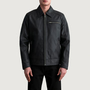 Lavendard 가죽 라이더 자켓 남성용 – alternate product view 3