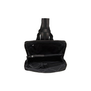 Amanda Full-Grain Leather Backpack 여성용 - Structured Side Profile Showing Gusset Depth &amp; Expansion Capacity