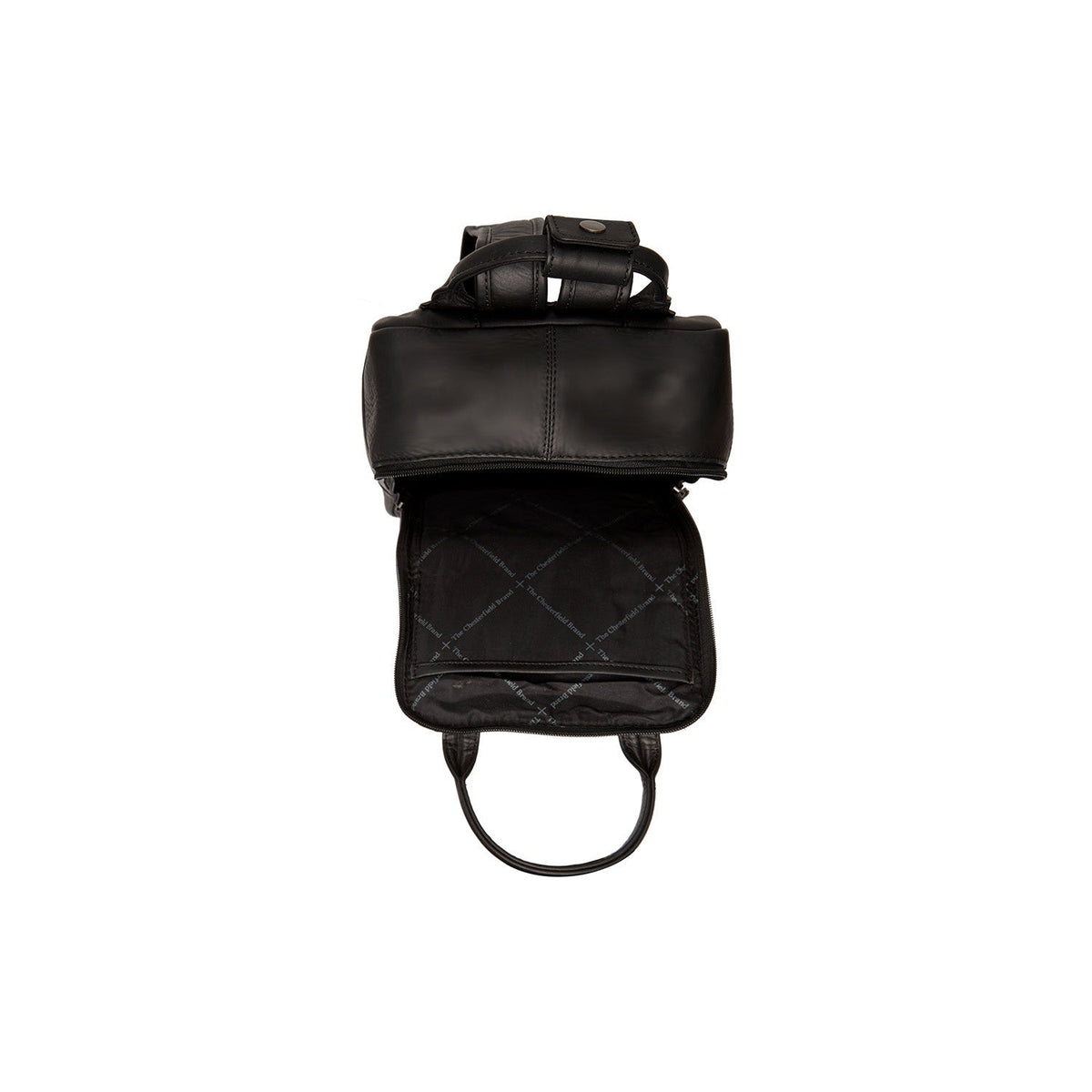 Solid Antique Brass Hardware &amp; Heavy-Duty Dual Zipper Detail on Bellary Full-Grain Leather Backpack 여성용