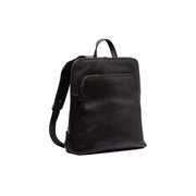 Fornella Full-Grain Leather Backpack 여성용 in Classic 100% Full-Grain Leather - Full Exterior Front Profile View | Buy Online