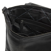 Solid Antique Brass Hardware &amp; Heavy-Duty Dual Zipper Detail on Manchester Full-Grain Leather Backpack 여성용