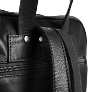 Solid Antique Brass Hardware &amp; Heavy-Duty Dual Zipper Detail on Naomi Full-Grain Leather Backpack 여성용