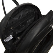 Tan 100% Full-Grain leather Backpack - Rear Perspective Showing Reinforced Leather Straps &amp; Stitching
