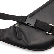 Solid Antique Brass Hardware &amp; Heavy-Duty Dual Zipper Detail on Vernio Full-Grain Leather Belt Bag 여성용