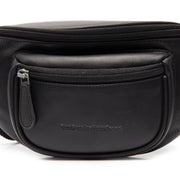 Vernio Full-Grain Leather Belt Bag 여성용 - Structured Side Profile Showing Gusset Depth &amp; Expansion Capacity