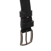 Morrison Full-Grain Leather Belt 남성용 - Structured Side Profile Showing Gusset Depth &amp; Expansion Capacity