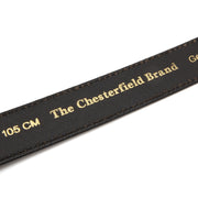 탠aro Full-Grain Leather Belt 남성용 - Structured Side Profile Showing Gusset Depth &amp; Expansion Capacity