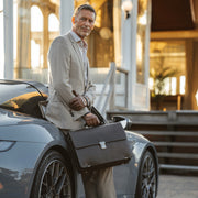 Salvatore Full-Grain Leather Briefcase 남성용 – alternate product view 3
