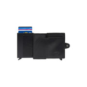 Baldwin Full-Grain Leather Card Holder 여성용 - Structured Side Profile Showing Gusset Depth &amp; Expansion Capacity