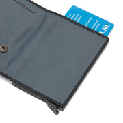 Solid Antique Brass Hardware &amp; Heavy-Duty Dual Zipper Detail on Delsbo Full-Grain Leather Card Holder 여성용