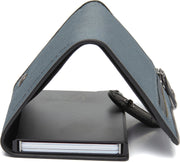 Delsbo Full-Grain Leather Card Holder 여성용 - Structured Side Profile Showing Gusset Depth &amp; Expansion Capacity