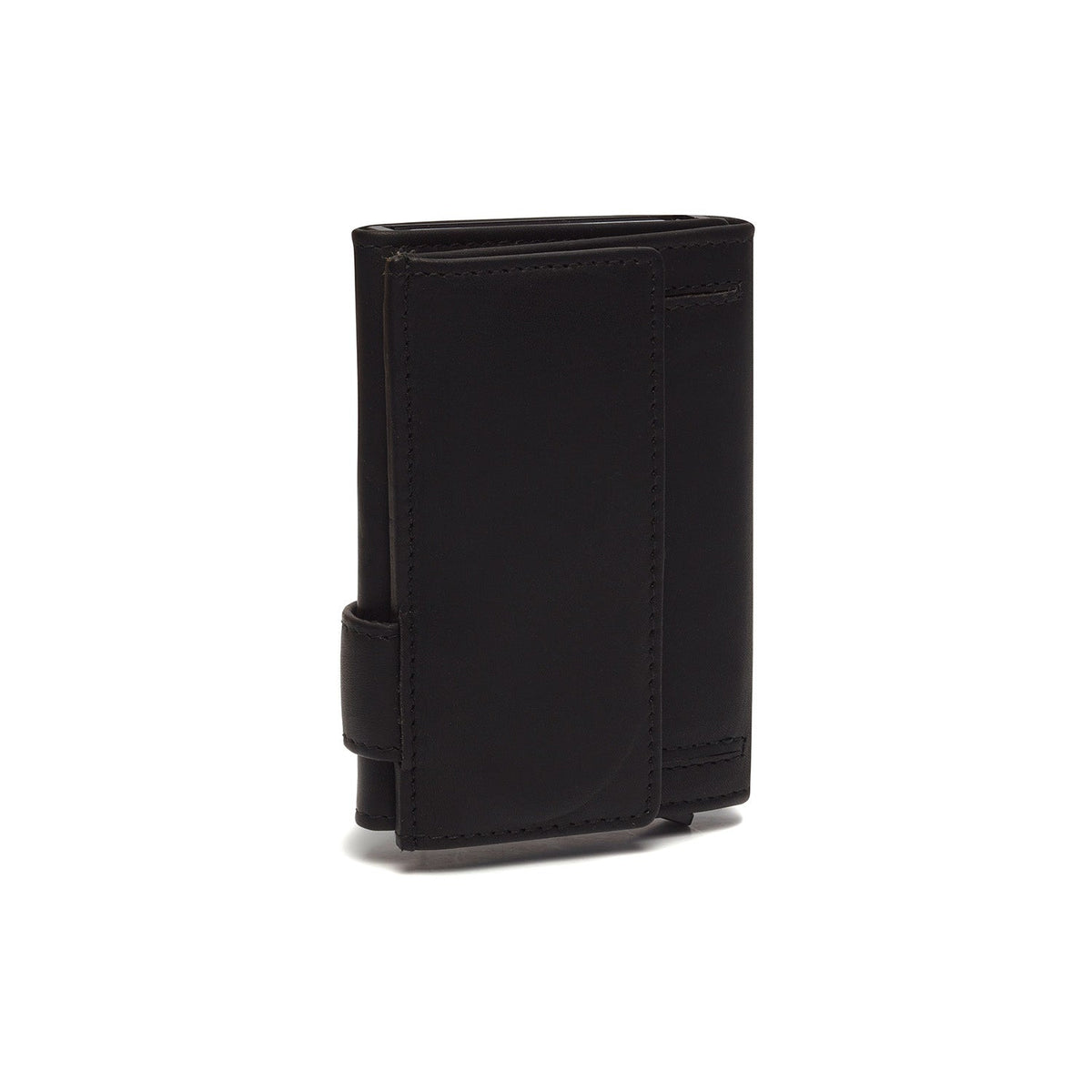 
Classic 100% Full-Grain Leather Card Holder - 보강된 가죽 스트랩과 정교한 스티칭이 돋보이는 후면 뷰