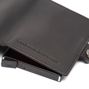 Lagos Full-Grain Leather Card Holder 여성용 - Structured Side Profile Showing Gusset Depth &amp; Expansion Capacity