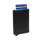 Lancaster Full-Grain Leather Card Holder 여성용 in Classic 100% Full-Grain Leather - Full Exterior Front Profile View | Buy Online