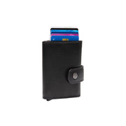 Larino Full-Grain Leather Card Holder 여성용 in Classic 100% Full-Grain Leather - Full Exterior Front Profile View | Buy Online
