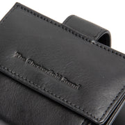 Solid Antique Brass Hardware &amp; Heavy-Duty Dual Zipper Detail on Lesina Full-Grain Leather Card Holder 여성용