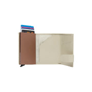 Sabana Full-Grain Leather Card Holder 여성용 - Structured Side Profile Showing Gusset Depth &amp; Expansion Capacity