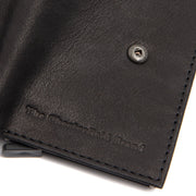 Solid Antique Brass Hardware &amp; Heavy-Duty Dual Zipper Detail on Torola Full-Grain Leather Card Holder 여성용