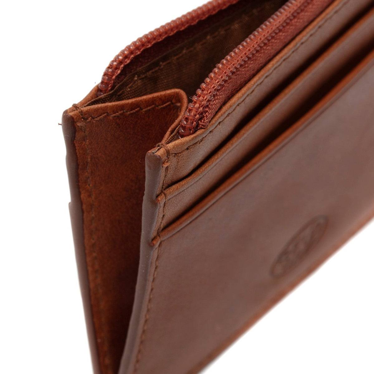 Cognac Leather Card Wallet 여성용, detail view 3