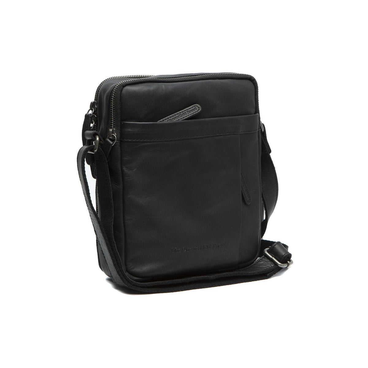Alva Full-Grain Leather Crossbody Bag 남성용 in Classic 100% Full-Grain Leather - Full Exterior Front Profile View | Buy Online
