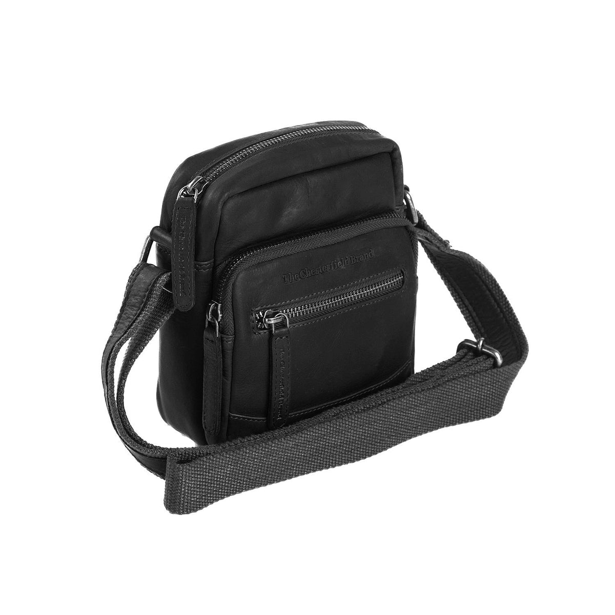 Bremen Full-Grain Leather Crossbody Bag 남성용 in Classic 100% Full-Grain Leather - Full Exterior Front Profile View | Buy Online