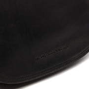Solid Antique Brass Hardware &amp; Heavy-Duty Dual Zipper Detail on Everglades Full-Grain Leather Crossbody Bag 여성용