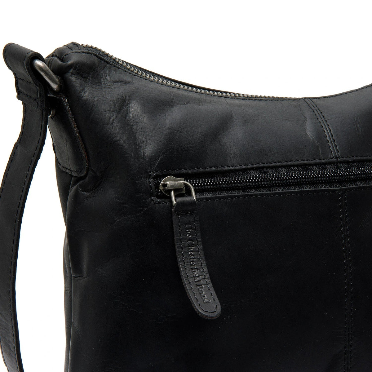 Hailey Full-Grain Leather Crossbody Bag 여성용 - Structured Side Profile Showing Gusset Depth &amp; Expansion Capacity